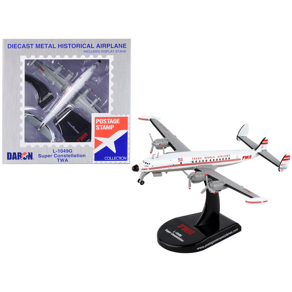 Lockheed L-1049G Super Constellation Commercial Aircraft "Trans World Airlines (TWA)" 1/300 Diecast Model Airplane by Postage Stamp