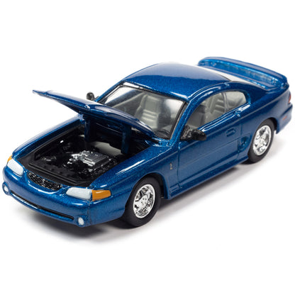 1997 Ford Mustang Cobra Blue Metallic "Racing Champions Mint 2022" Release 2 Limited Edition to 8524 pieces Worldwide 1/64 Diecast Model Car by Racing Champions