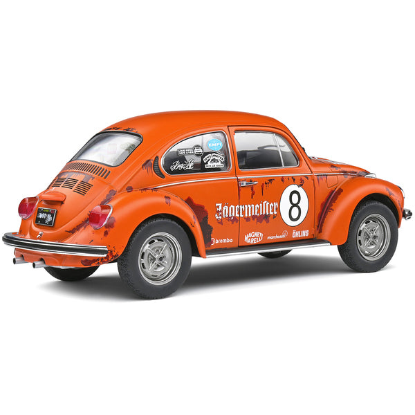 1974 Volkswagen Beetle 1303 #8 Matt Orange "Jagermeister" Tribute "Competition" Series 1/18 Diecast Model Car by Solido