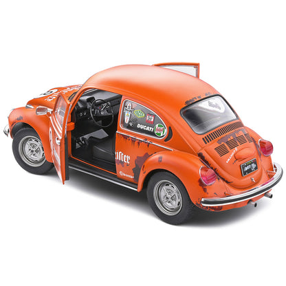 1974 Volkswagen Beetle 1303 #8 Matt Orange "Jagermeister" Tribute "Competition" Series 1/18 Diecast Model Car by Solido