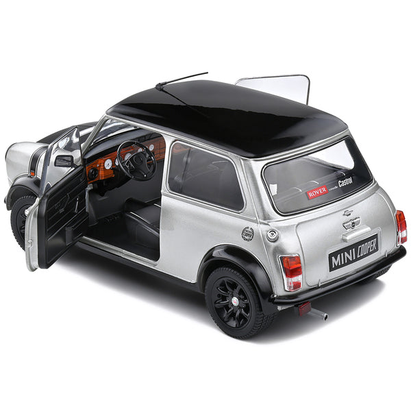 1998 Mini Cooper Sport Silver Metallic with Black Hood and Top 1/18 Diecast Model Car by Solido