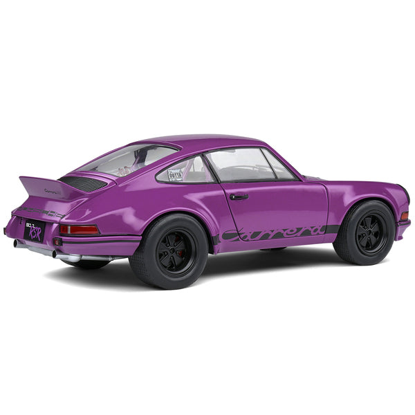 1973 Porsche 911 RSR Purple with Black Stripes 1/18 Diecast Model Car by Solido