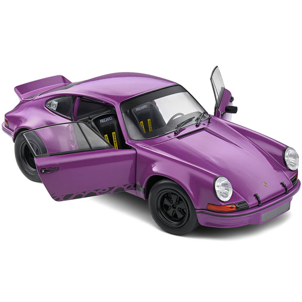 1973 Porsche 911 RSR Purple with Black Stripes 1/18 Diecast Model Car by Solido