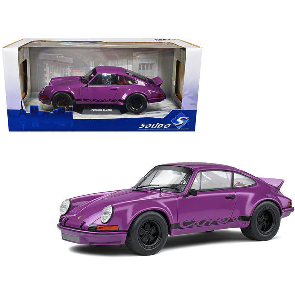 1973 Porsche 911 RSR Purple with Black Stripes 1/18 Diecast Model Car by Solido