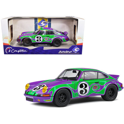 1973 Porsche 911 RSR #3 "Purple Hippy Tribute" "Competition" Series 1/18 Diecast Model Car by Solido