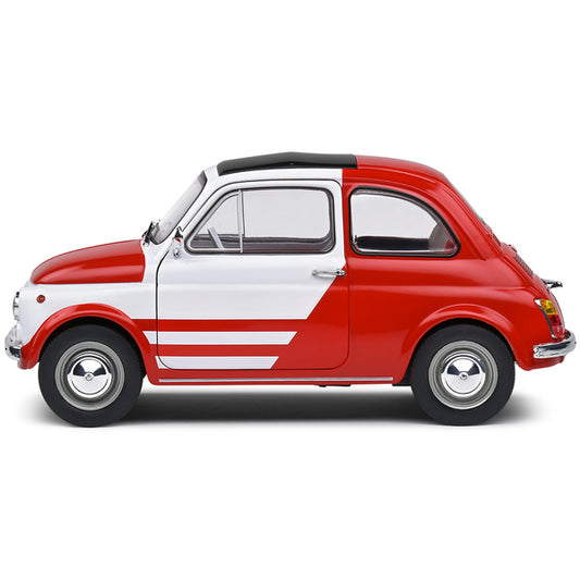 1965 Fiat 500 L Red and White with Red Interior "Robe Di Kappa" 1/18 Diecast Model Car by Solido