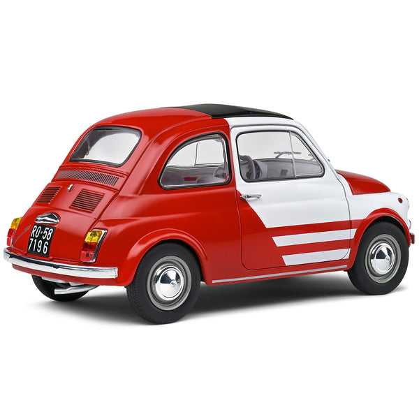 1965 Fiat 500 L Red and White with Red Interior "Robe Di Kappa" 1/18 Diecast Model Car by Solido