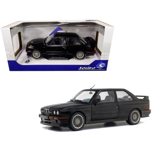 1990 BMW E30 Sport Evo Black 1/18 Diecast Model Car by Solido