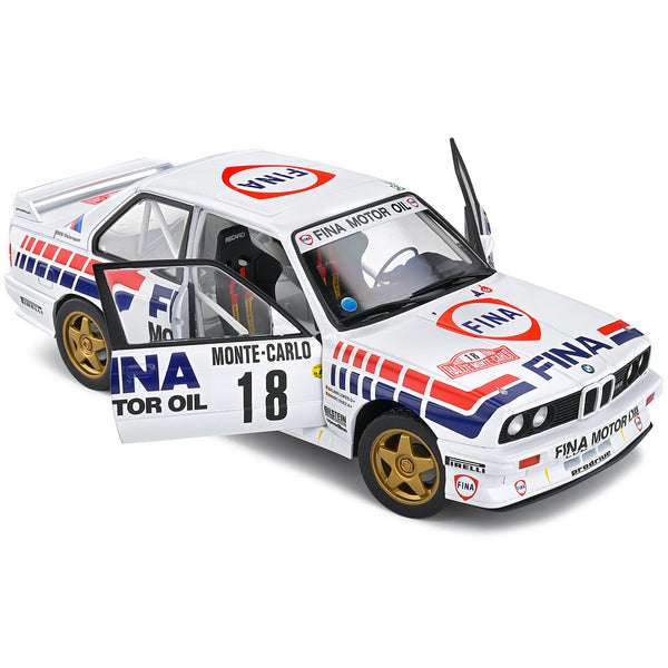 BMW E30 M3 Gr.A #18 Marc Duez - Alain Lopes "Rally Monte-Carlo" (1989) "Competition" Series 1/18 Diecast Model Car by Solido