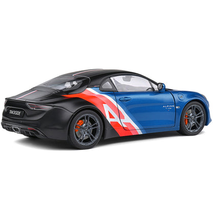 2021 Alpine A110S "F1 Team" Blue Metallic and Matt Black with Stripes and Graphics "Trackside Edition" "Competition" Series 1/18 Diecast Model Car by Solido