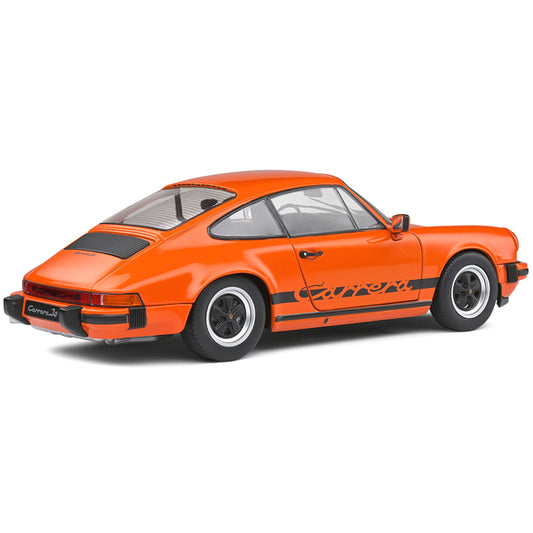 1977 Porsche 911 (930) 3.0 Carrera Orange with Black Stripes 1/18 Diecast Model Car by Solido