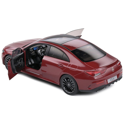 2019 Mercedes-Benz CLA C118 Coupe Rouge Patagonie Red Metallic with Sunroof 1/18 Diecast Model Car by Solido