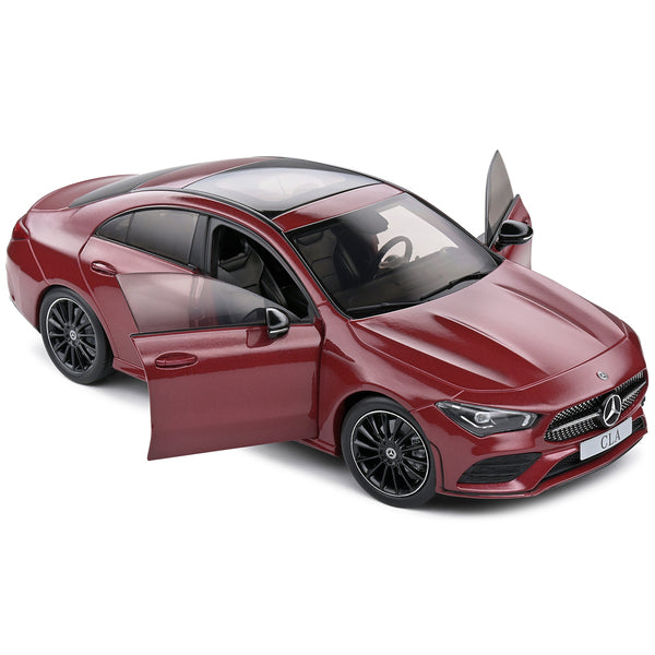 2019 Mercedes-Benz CLA C118 Coupe Rouge Patagonie Red Metallic with Sunroof 1/18 Diecast Model Car by Solido