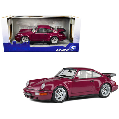 1991 Porsche 911 (964) Turbo Sternrubin Red 1/18 Diecast Model Car by Solido