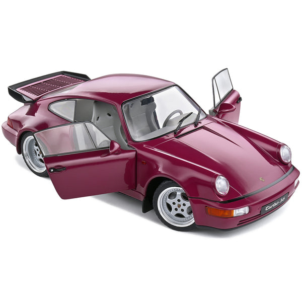 1991 Porsche 911 (964) Turbo Sternrubin Red 1/18 Diecast Model Car by Solido