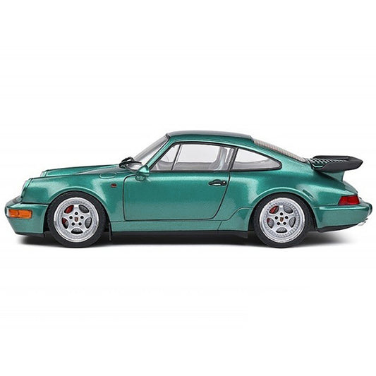 1991 Porsche 911 Turbo Wimbledon Green Metallic 1/18 Diecast Model Car by Solido