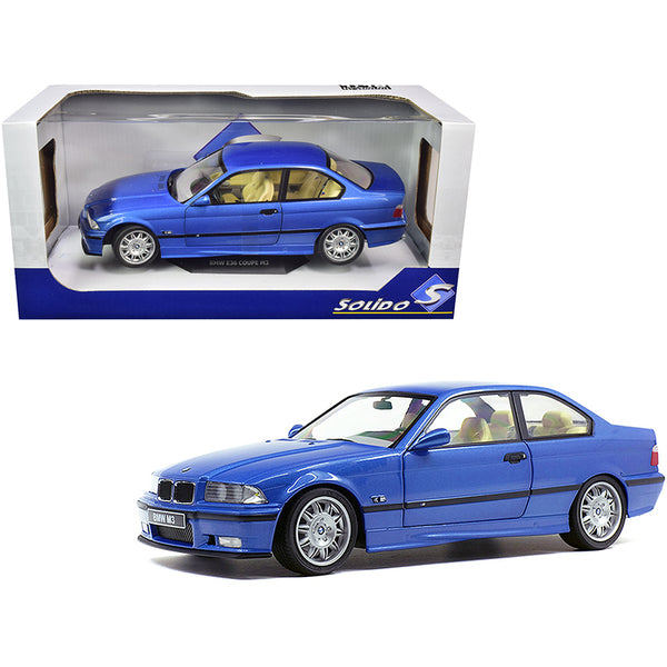 1994 BMW E36 M3 Blue Estoril Metallic 1/18 Diecast Model Car by Solido