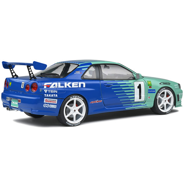 Nissan Skyline GT-R (R34) RHD (Right Hand Drive) #1 Hironori Takeuchi - Yuji Tachikawa "Falken" JGTC (Japan Grand Touring Championship) (2001) "Competition" Series 1/18 Diecast Model Car by Solido