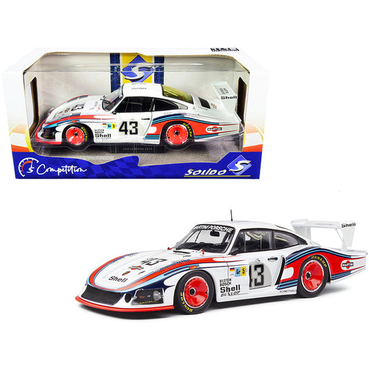 Porsche 935 RHD (Right Hand Drive) "Moby Dick" #43 Manfred Schurti - Rolf Stommelen "Martini Racing Porsche System" 24H of Le Mans (1978) "Competition" Series 1/18 Diecast Model Car by Solido