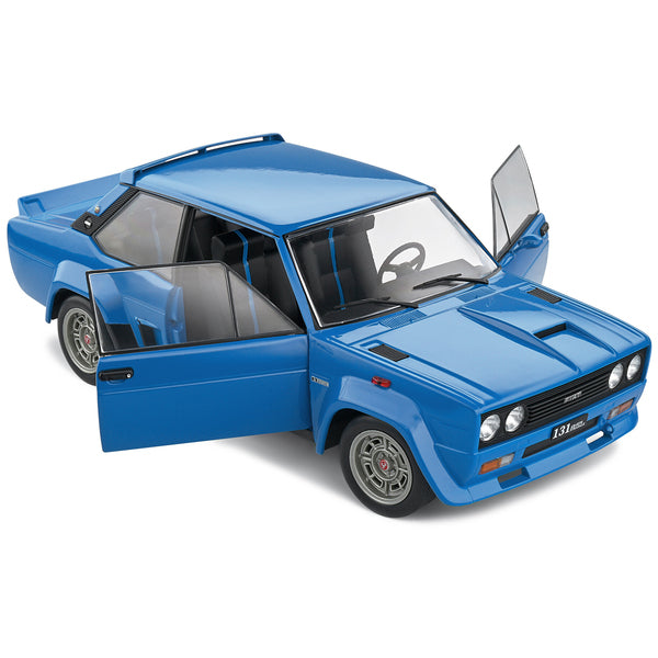 1980 Fiat 131 Abarth Blue 1/18 Diecast Model Car by Solido