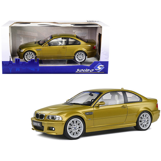 2000 BMW E46 M3 Coupe Phoenix Yellow Metallic 1/18 Diecast Model Car by Solido