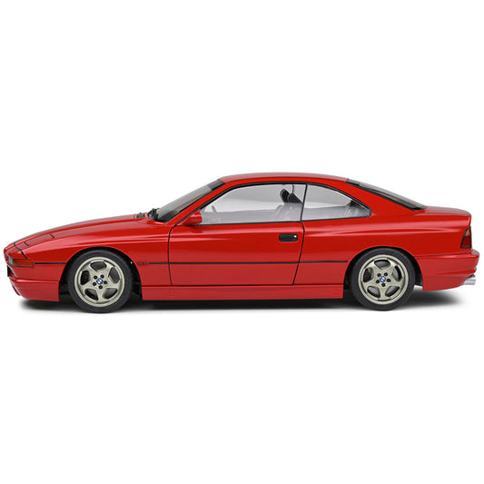 1990 BMW 850 CSI (E31) Brilliant Rot Red 1/18 Diecast Model Car by Solido