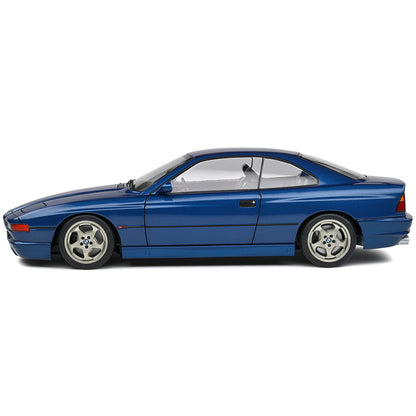 1990 BMW 850 CSI (E31) Tobaggo Blue Metallic 1/18 Diecast Model Car by Solido