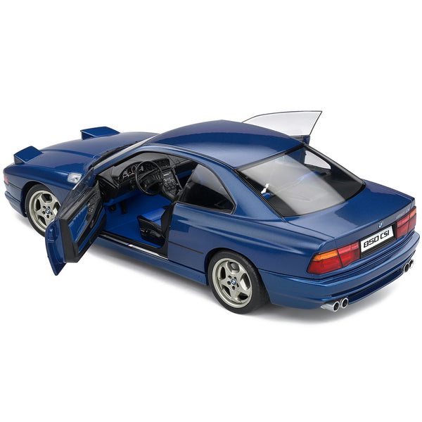 1990 BMW 850 CSI (E31) Tobaggo Blue Metallic 1/18 Diecast Model Car by Solido