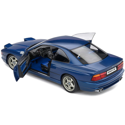 1990 BMW 850 CSI (E31) Tobaggo Blue Metallic 1/18 Diecast Model Car by Solido