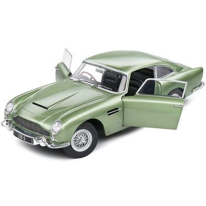 1964 Aston Martin DB5 RHD (Right Hand Drive) Porcelain Green Metallic 1/18 Diecast Model Car by Solido