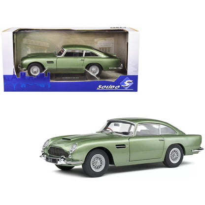 1964 Aston Martin DB5 RHD (Right Hand Drive) Porcelain Green Metallic 1/18 Diecast Model Car by Solido