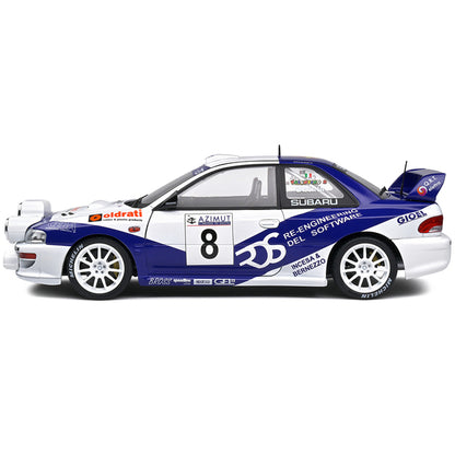 Subaru Impreza S5 WRC99 #8 Valentino Rossi - Carlo Cassina "Rally Azimut Di Monza" (2000) "Competition" Series 1/18 Diecast Model Car by Solido