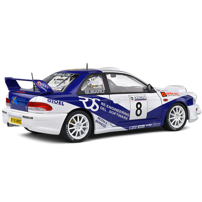 Subaru Impreza S5 WRC99 #8 Valentino Rossi - Carlo Cassina "Rally Azimut Di Monza" (2000) "Competition" Series 1/18 Diecast Model Car by Solido