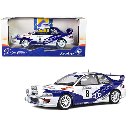 Subaru Impreza S5 WRC99 #8 Valentino Rossi - Carlo Cassina "Rally Azimut Di Monza" (2000) "Competition" Series 1/18 Diecast Model Car by Solido