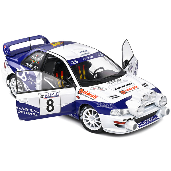 Subaru Impreza S5 WRC99 #8 Valentino Rossi - Carlo Cassina "Rally Azimut Di Monza" (2000) "Competition" Series 1/18 Diecast Model Car by Solido