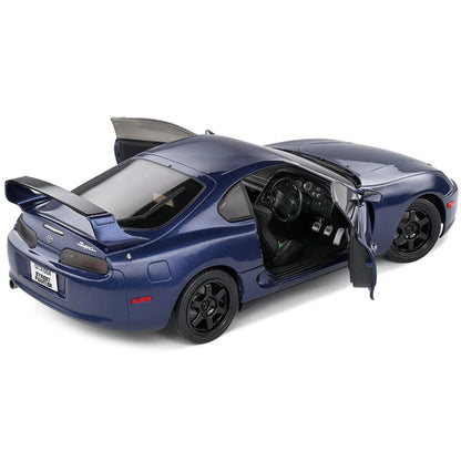 1993 Toyota Supra Mk4 (A80) Streetfighter RHD (Right Hand Drive) Dark Blue Metallic 1/18 Diecast Model Car by Solido