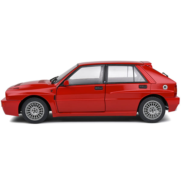 1991 Lancia Delta HF Integrale Rosso Corsa Red 1/18 Diecast Model Car by Solido