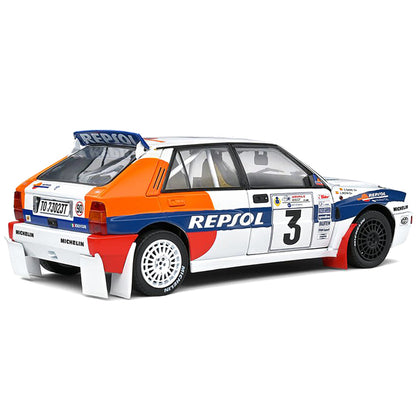 Lancia Delta HF Integrale #3 Carlos Sainz - Luis Moya "Acropolis Rally" (1993) "Competition" Series 1/18 Diecast Model Car by Solido