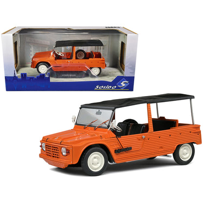 1970 Citroen Mehari MK.1 Kirghiz Orange with Black Top 1/18 Diecast Model Car by Solido