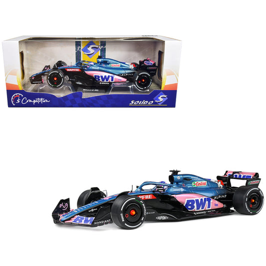 Alpine A522 #14 Fernando Alonso "BWT" Formula One F1 Monaco GP (2022) "Competition" Series 1/18 Diecast Model Car by Solido