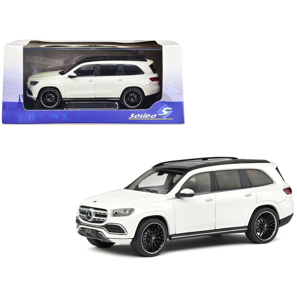 2020 Mercedes-Benz GLS Diamond White with AMG Wheels and Sunroof 1/43 Diecast Model Car by Solido