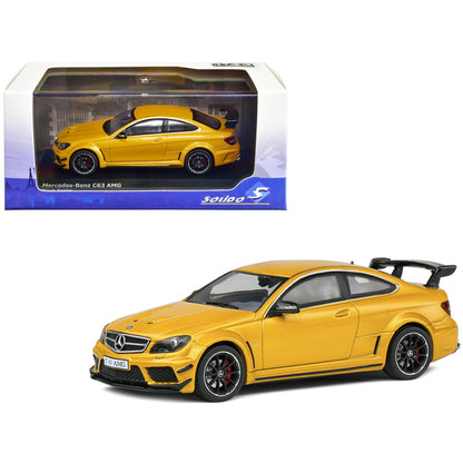 2012 Mercedes-Benz C63 AMG Black Series Solarbeam Yellow Metallic 1/43 Diecast Model Car by Solido