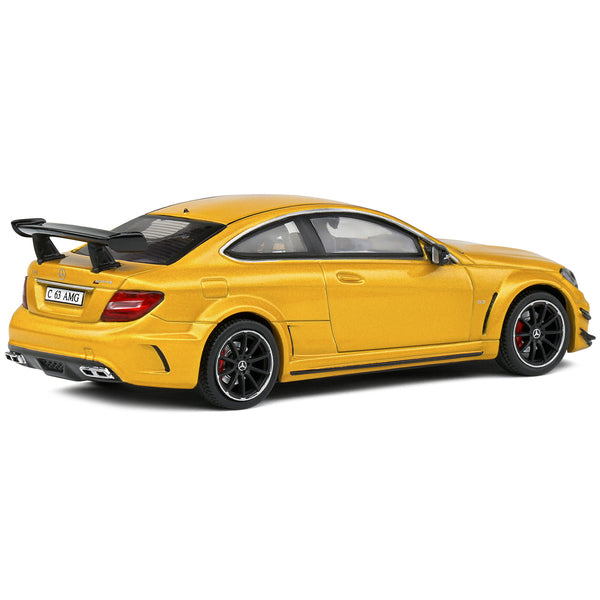 2012 Mercedes-Benz C63 AMG Black Series Solarbeam Yellow Metallic 1/43 Diecast Model Car by Solido