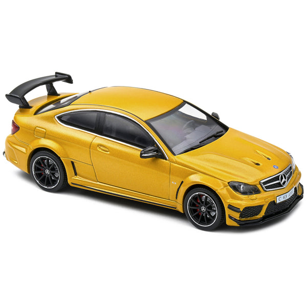 2012 Mercedes-Benz C63 AMG Black Series Solarbeam Yellow Metallic 1/43 Diecast Model Car by Solido