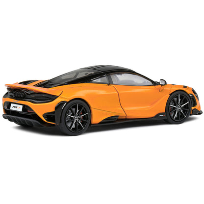 2020 McLaren 765 LT Papaya Spark Orange Metallic and Black 1/43 Diecast Model Car by Solido