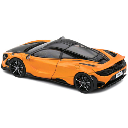 2020 McLaren 765 LT Papaya Spark Orange Metallic and Black 1/43 Diecast Model Car by Solido