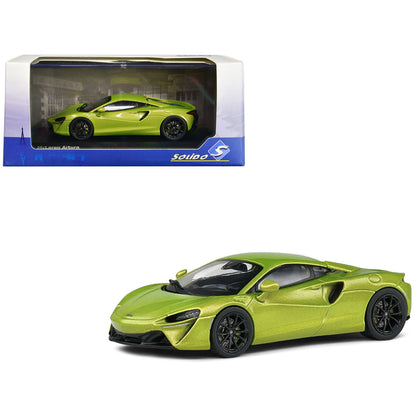 McLaren Artura Hybrid Supercar Light Green Metallic 1/43 Diecast Model Car by Solido