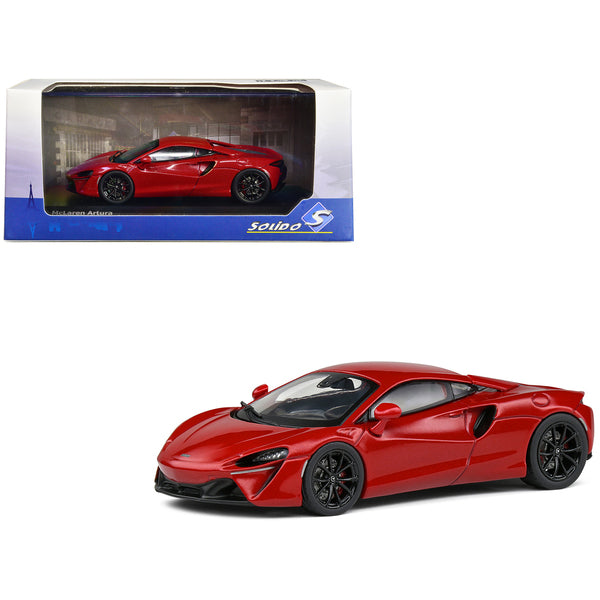 McLaren Artura Hybrid Supercar Amaranth Red Metallic 1/43 Diecast Model Car by Solido