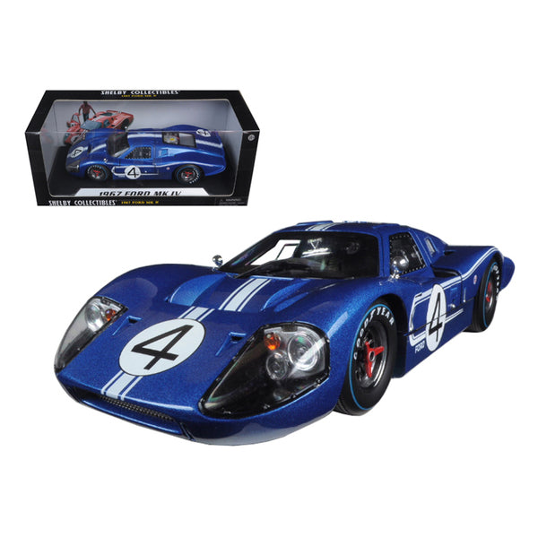 Ford GT MK IV #4 Blue L. Ruby - D. Hulme 24 Hours of Le Mans (1967) 1/18 Diecast Model Car by Shelby Collectibles