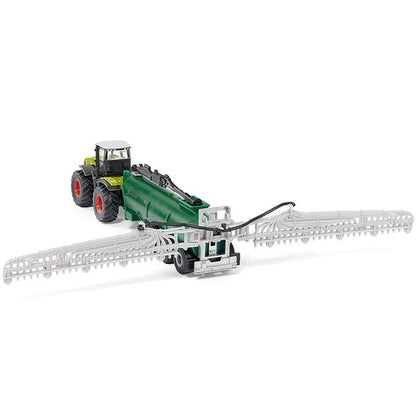 Claas 5000 Xerion Tractor Green and Black with Vacuum Tanker 1/87 (HO) Diecast Model by Siku